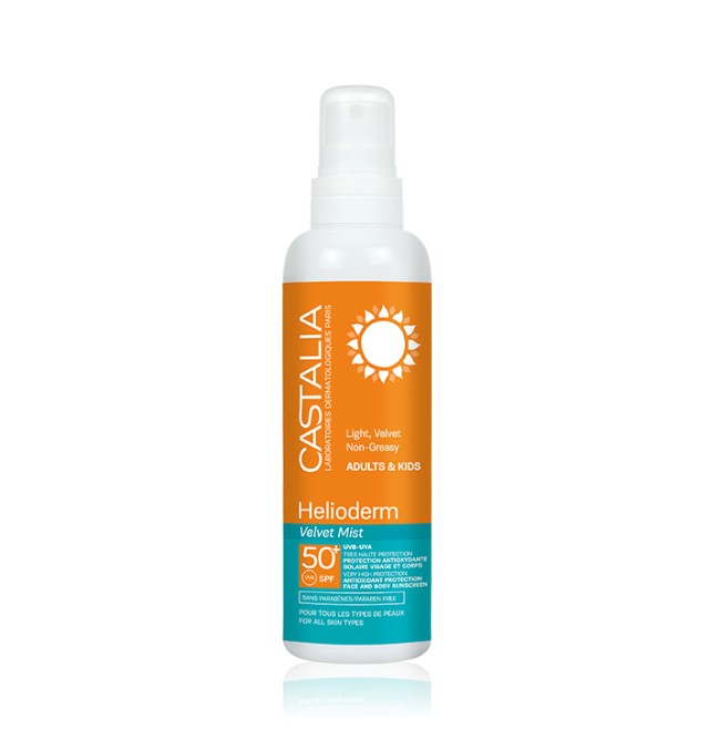 Castalia Helioderm Velvet Mist SPF50+ Αντηλιακό Spray Προσώπου & Σώματος 300ml