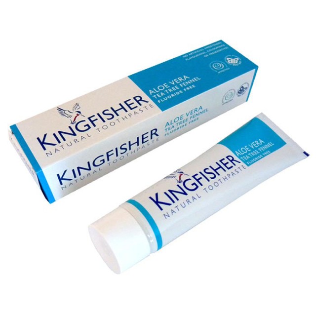 Kingfisher Natural Toothpaste Aloe Vera Tea Tree Fennel Fluoride free 100ml