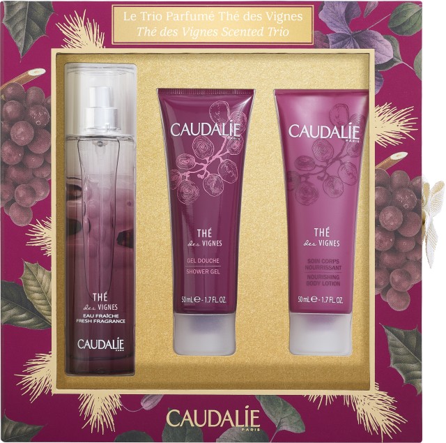 Caudalie Set Le Trio Parfume The des Vignes Eau Fraiche 50ml + Δώρο Gel Douche 50ml + Soin Corps Nourrissant 50ml