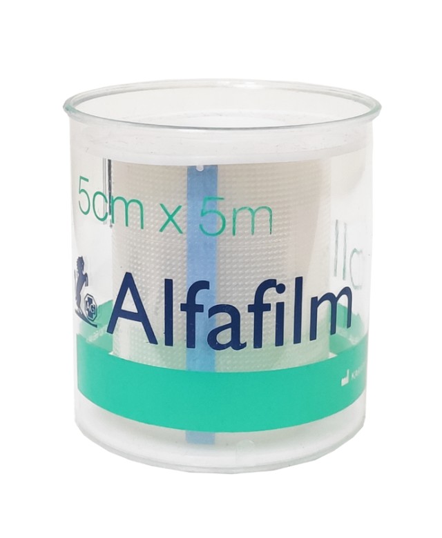 Alfafilm Rolls Διαφανής Αυτοκόλλητη Επιδεσμική Ταινία 5cm x 5cm 1τμχ