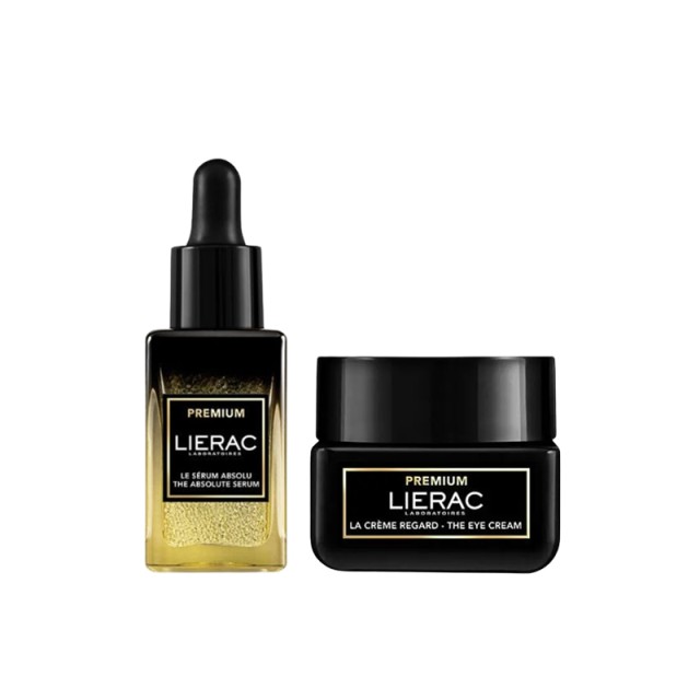 Lierac Premium Διορθωτική Αντιγηραντική Κρέμα Ματιών για Λείανση 20ml & Premium Serum 30ml