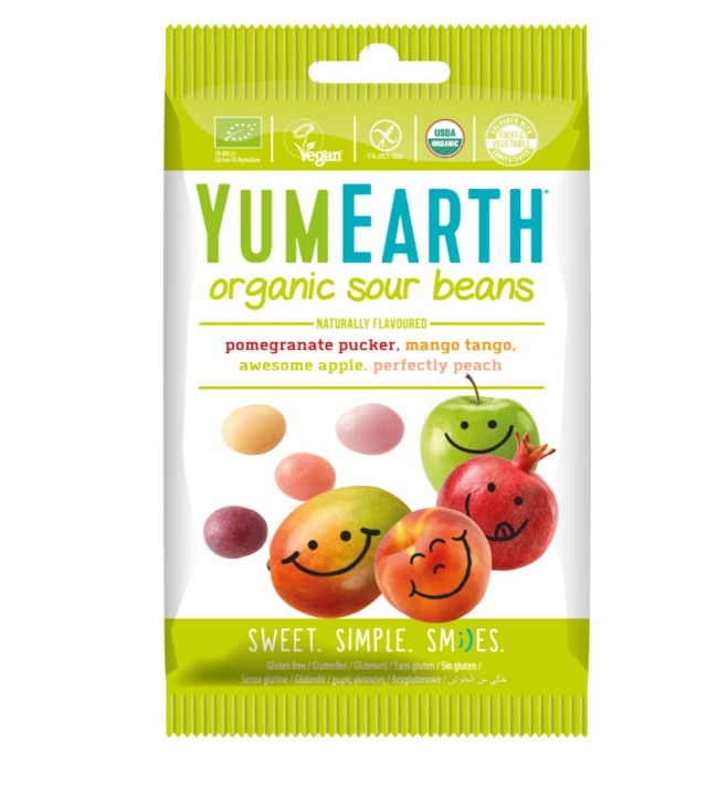 Yumearth Organic Sour Beans Βιολογικά Κουφετάκια Φρούτων 50gr