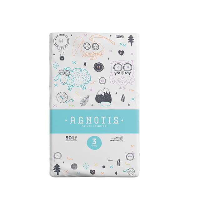 Agnotis Supreme  Βρεφικές Πάνες No 3 (4-9 Kg) 50τμx