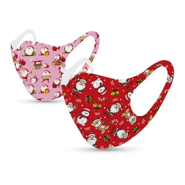 Tili Multifunctional Face Masks Christmas Mask with Snowmen - Teddy Bears & Snowmen 2pcs design