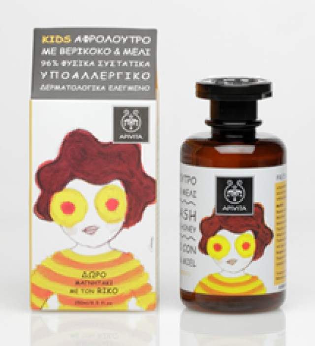 APIVITA KIDS ΑΦΡΟΛΟΥΤΡΟ ΒΕΡΙΚΟΚΟ & ΜΕΛΙ 250ml