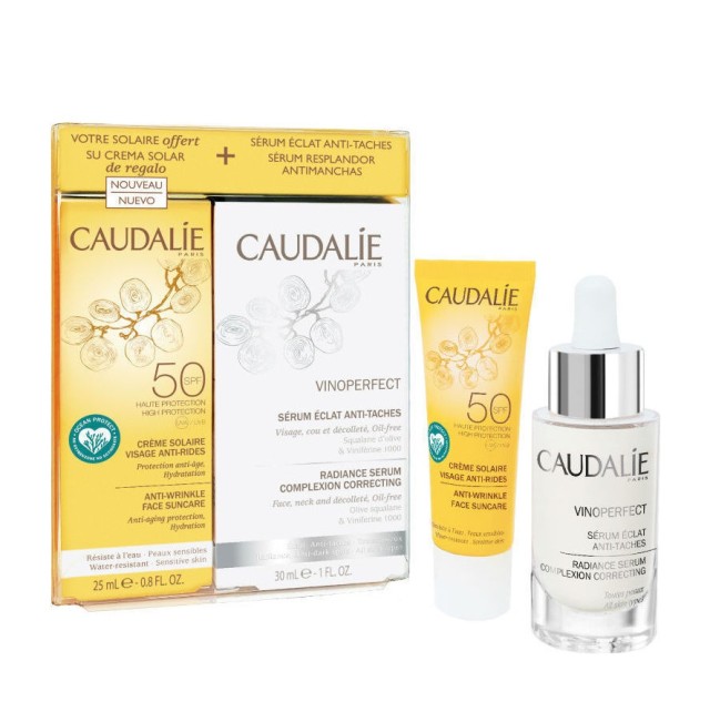 Caudalie Set Vinoperfect Radiance Serum Complexion Correcting 30ml + Δώρο Anti-Wrinkle Face Suncare SPF50 25ml