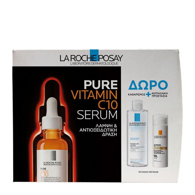 La Roche Posay Set Pure Vitamin C10 Serum 30ml + Δώρο Eau Micellaire Ultra 50ml + Anthelios Age Correct SPF50 3ml