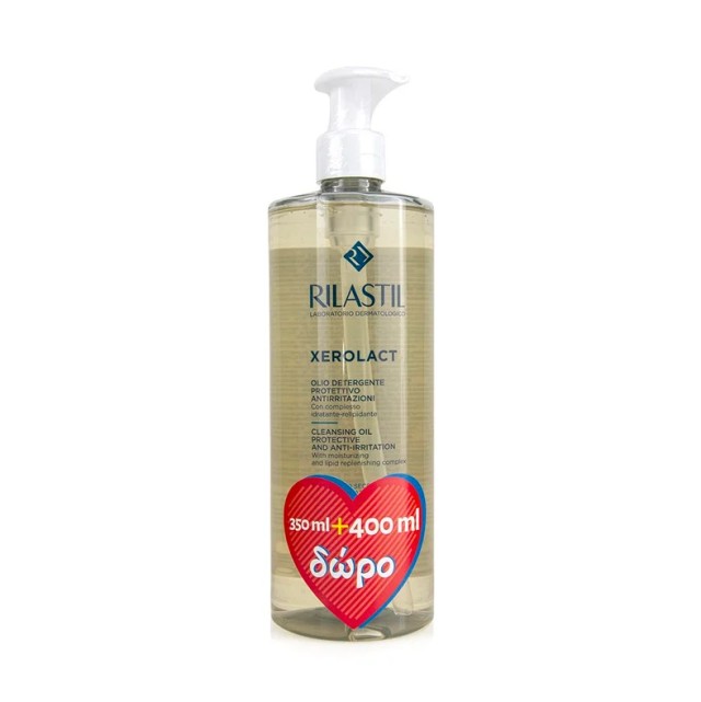Rilastil Xerolact Cleansing Oil Protective and Anti-irritation 350ml + Δώρο 400ml