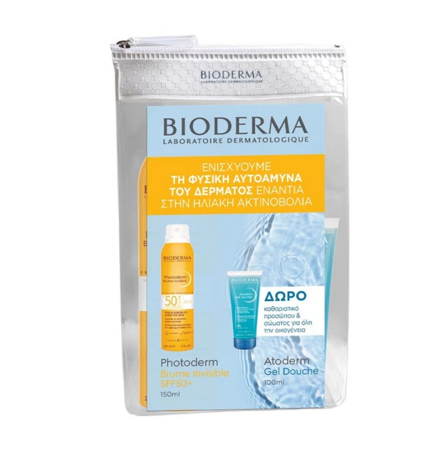 Bioderma Set Photoderm Brume Invisible SPF50 + 150ml + Gift Atoderm Gel Douche 100ml