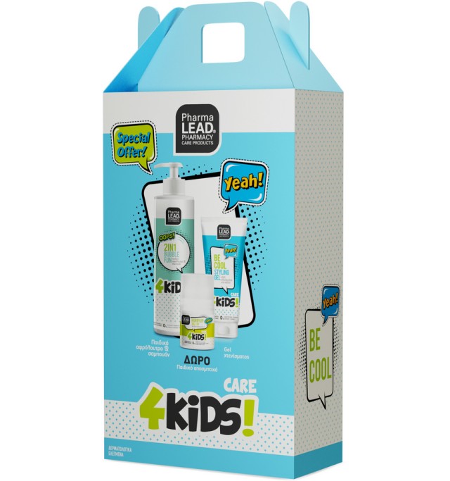 Pharmalead Set 4kids 2-In-1 Αφρόλουτρο & Σαμπουάν 500ml & Be Cool Styling Παιδικό Τζελ Χτενίσματος 100ml & Hurry Up Roll-On Αποσμητικό 50ml