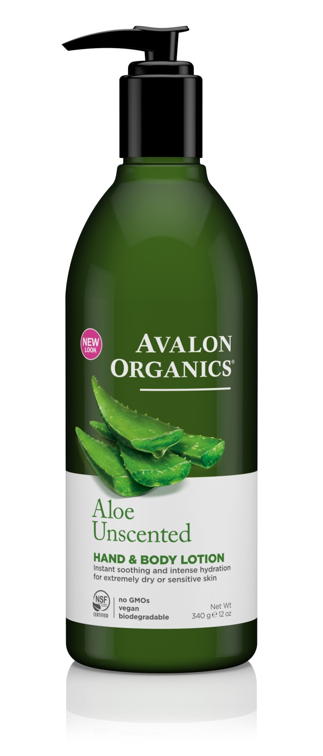 Avalon Organics Aloe Unscented Hand and Body Lotion 340g