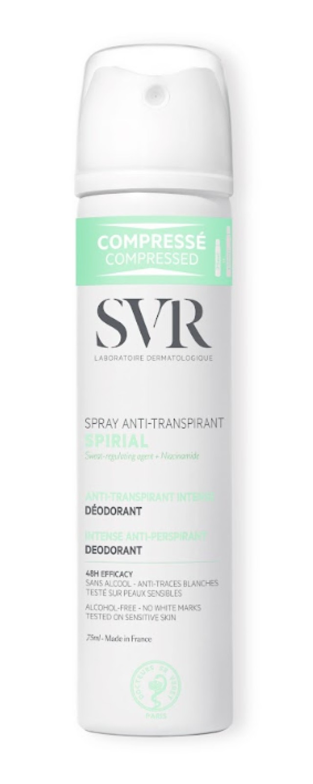 SVR Spirial Spray Anti-Transpirant Intense Αντι-Ιδρωτικό Αποσμητικό Σπρέι 48ωρών 75ml
