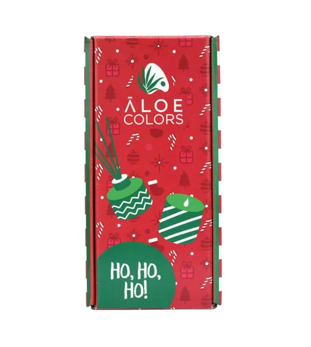 Aloe+ Colors Set Home HO,HO,HO! Reed Diffuser Αρωματικό Χώρου 125ml & Scented Soy Candle Κερί Σόγιας 150gr