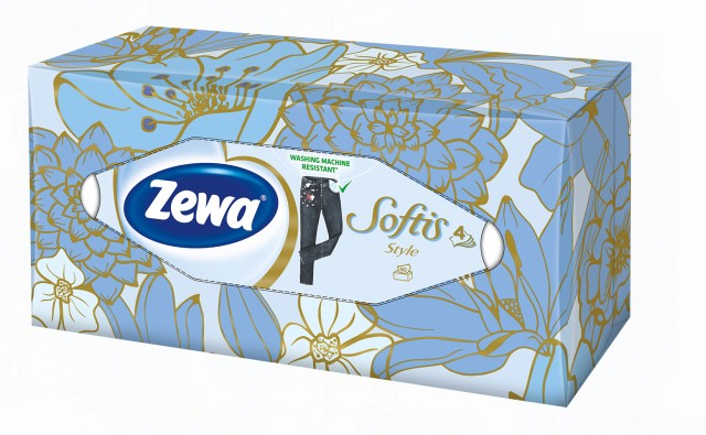 Zewa Softis Style Box Επιτραπέζια Χαρτομάντηλα 80τμχ