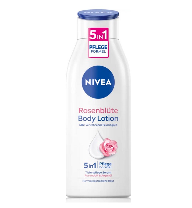 Nivea Rose Blossom 5in1 Body Lotion 48h με Άρωμα Τριαντάφυλλου & Έλαιο Argan 400ml