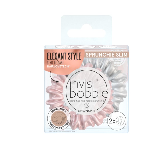 Invisibobble Sprunchie Slim Bella Chrome 2τμχ