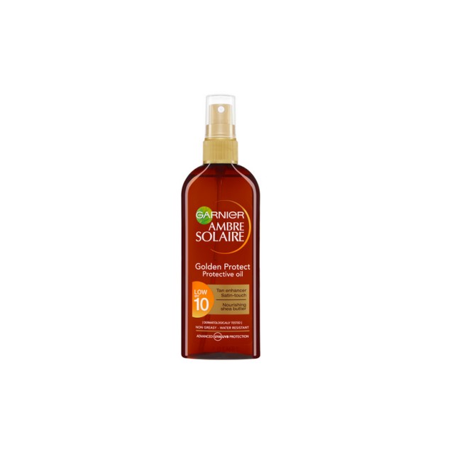 Garnier Ambre Solaire Golden Protect Sun Oil SPF10 Λαδι Προστασιας 150ml