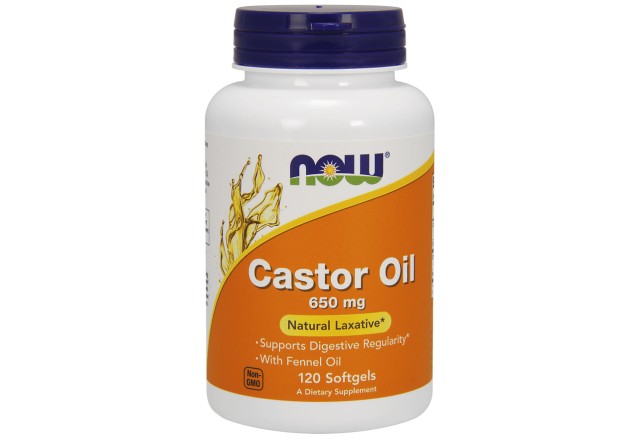 Now Foods Castor Oil 650mg, 120 Softgels