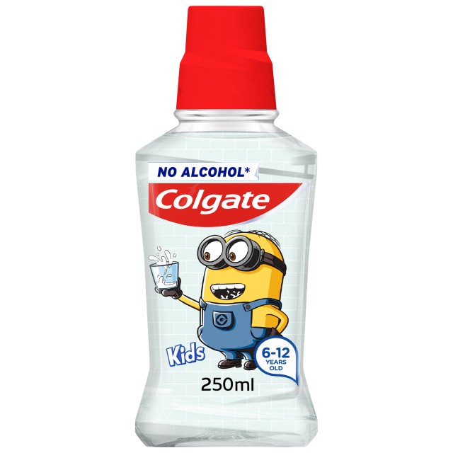 Colgate Mouthwash Minions Soft Mint Στοματικό Διάλυμα για Παιδιά με Ελαφριά Γεύση Μέντας 6-12 Ετών 250ml