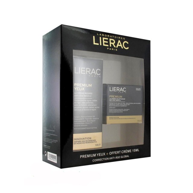 Lierac Set Premium Yeux La Creme Recard Anti-Age Absolu 15ml + Δώρο Premium La Creme Voluptueuse Anti-Age Absolu 15ml