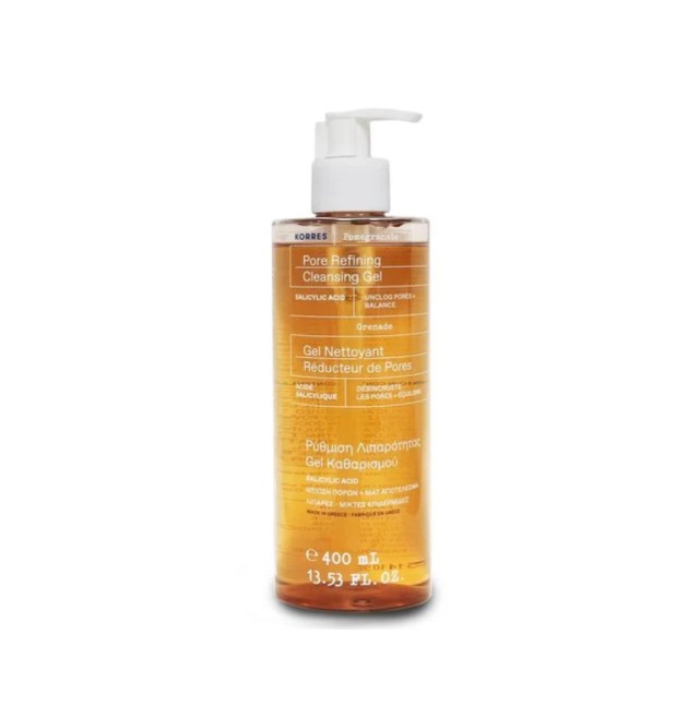 Korres Pomegranate Pore Refining Cleansing Gel Τζελ Καθαρισμού με Ρόδι 400ml