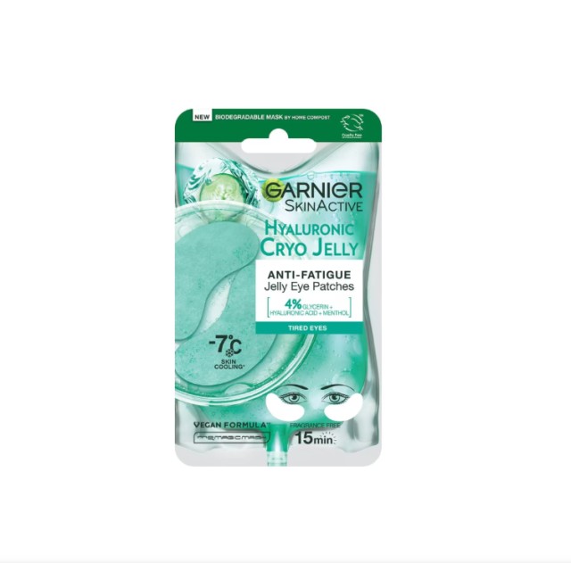 Garnier Skin Active Hyaluronic Cryo Jelly Επιθέματα Ματιών με Υφή Τζελ 5gr