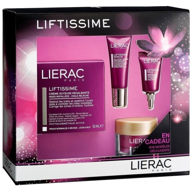 Lierac Set Liftissime Creme Soyeuse Ημέρας & Νύχτας 50ml, Επαναπύκνωσης Λαιμού & Ντεκολτέ 15ml & Ορός Re-Lifting 8ml & Re-Lifting Μάτια & Βλέφαρα 3ml