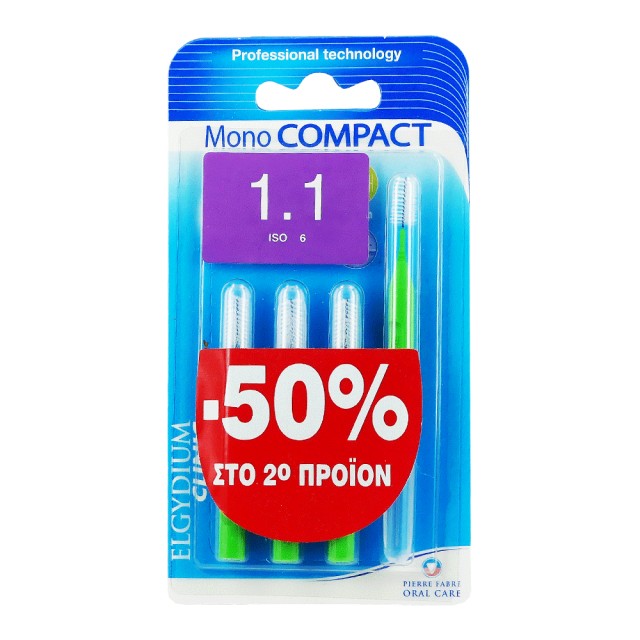 ELGYDIUM Clinic Mono Compact Green 1.1mm 4τμχ 1+1 με -50% στο 2ο Προϊόν