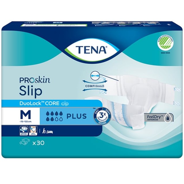 TENA Proskin Slip Adult Diapers Plus No M 30pcs