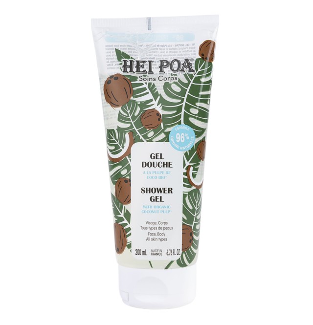 Hei Poa Shower Gel Organic Coconut Pulp Αφρόλουτρο με Πολτό Καρύδας 200ml