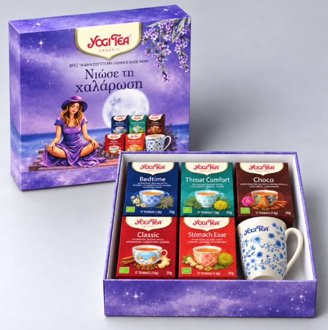 Yogi Tea Πακέτο για Χαλάρωση -Σετ Δώρου 5 ροφήματα + Συλλεκτική κούπα