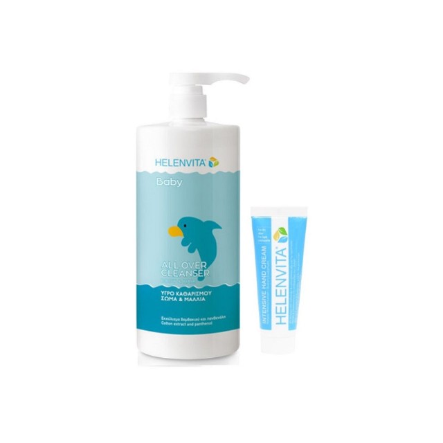 Helenvita Baby All Over Cleanser 1000ml Προσφορά -40% + Δώρο Intensive Hand Cream 25ml