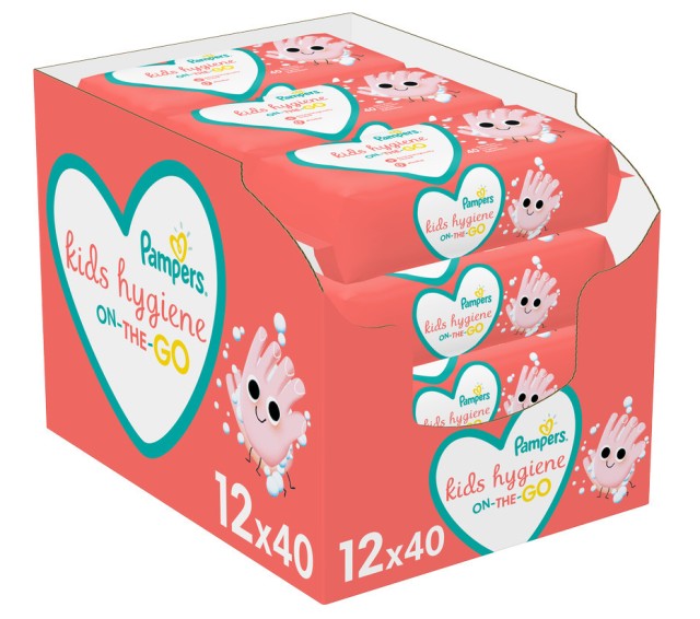 Pampers Kids Hygiene On-The-Go Μωρομάντηλα 480τμχ