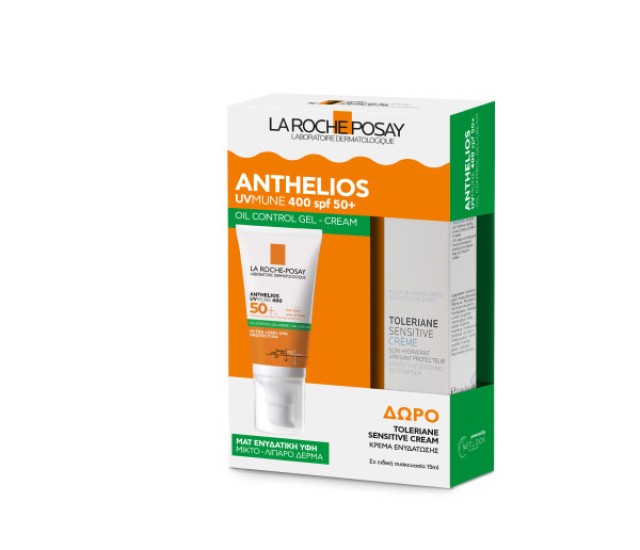La Roche Posay Set Anthelios UVMune 400 Oil Control Gel Cream SPF50+ 50ml & Δώρο Toleriane Sensitive Cream 15ml