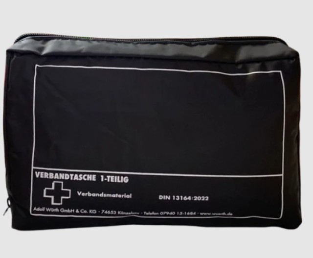 First Aid Kit Φαρμακείο Αυτοκινήτου Νέου Νόμου με Πιστοποίηση DIN 13164 ΜΑΥΡΟ 1Tμχ