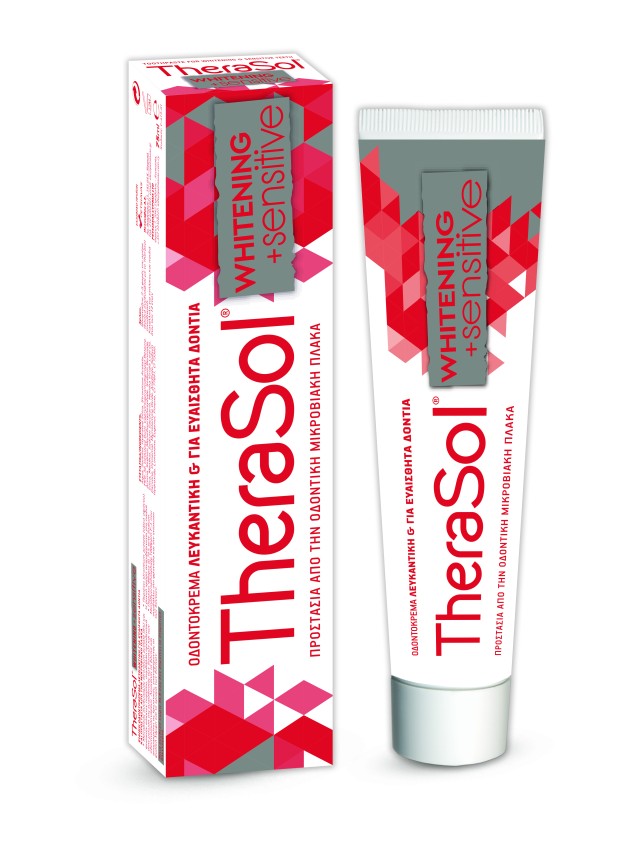 TheraSol Toothpaste Whitening + Sensitive Οδοντόκρεμα Λευκαντική για Ευαίσθητα Δόντια 75ml