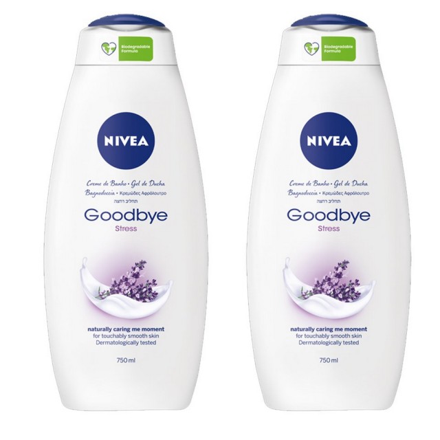 NIVEA Κρεμώδες Αφρόλουτρο Goodbye Stress Time 750ml 1+1 Δώρο