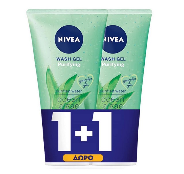 Nivea Gel Βαθύ Καθαρισμού Με Άλγη Ωκεανού 150ml 1+1 ΔΩΡΟ