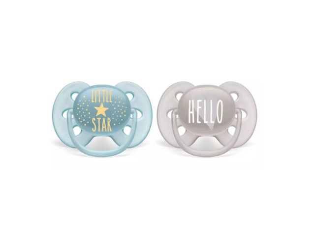 Avent Philips Ultra Soft Ορθοδοντική Πιπίλα Σιλικόνης SCF223/01 6-18m 2τμχ