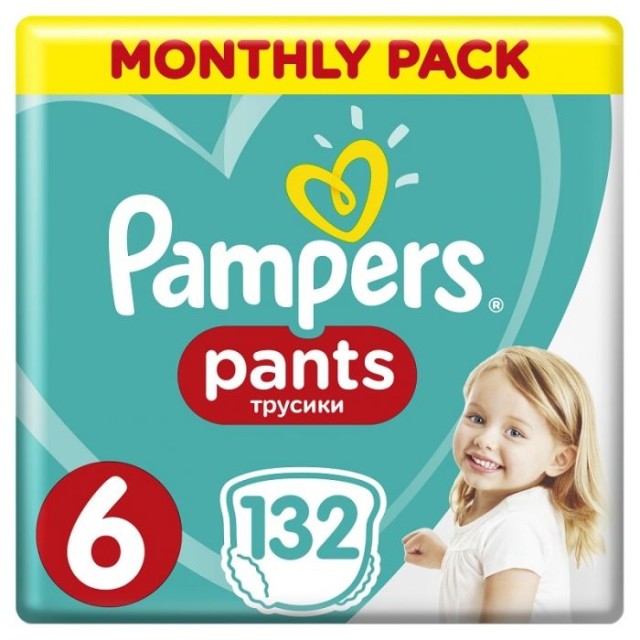Pampers Active Baby Pants No.6 (13-19Kg) 132 Πάνες