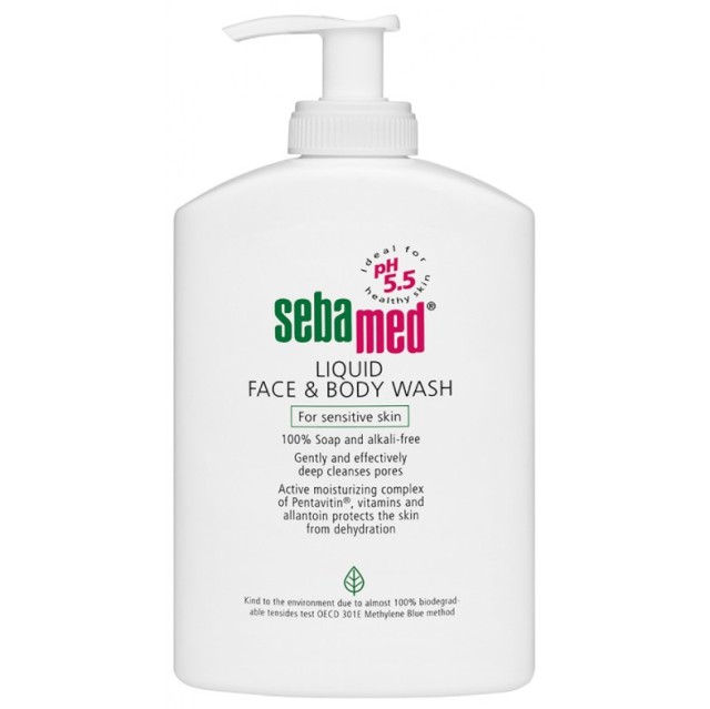 Sebamed Liquid Face & Body Wash Mild Face & Body Cleanser Without Soap 1000ml