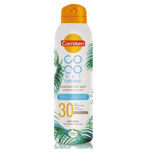 Carroten Coconut Dreams Suncare Dry Mist SPF30 Αντηλιακό Ξηρό Mist 200ml