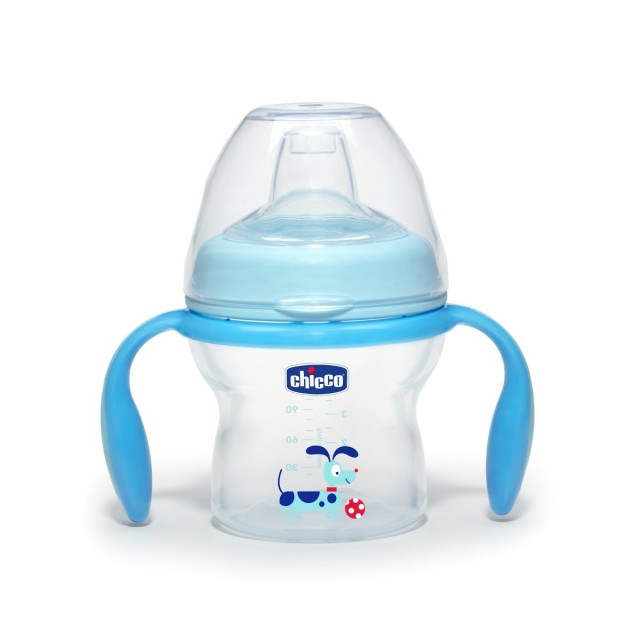 Chicco Εκπαιδευτικό Ποτηράκι 6m+ Γαλάζιο Χρώμα 150ml