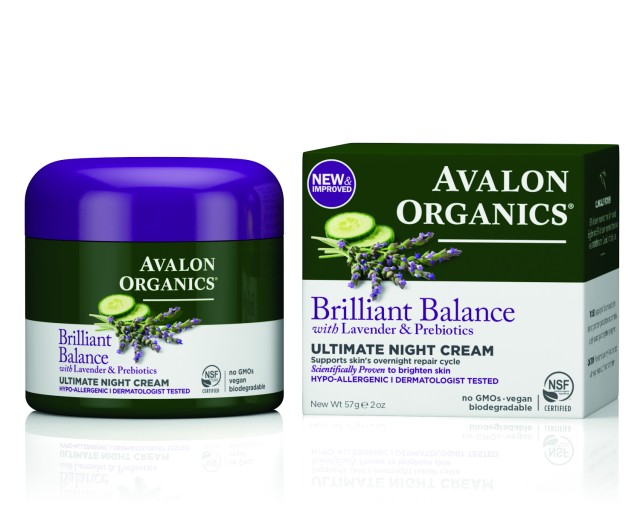 Avalon Organics Brilliant Balance Ultimate Night Cream with Lavender & Prebiotics 57g