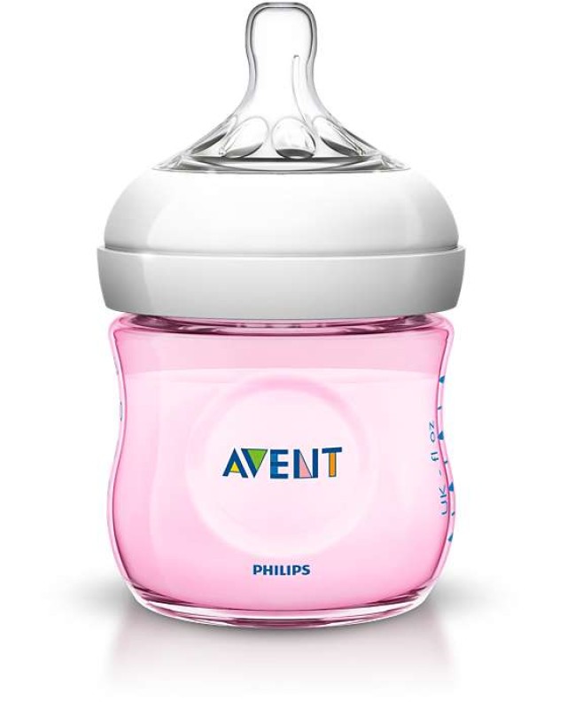 AVENT Natural Μπιμπερό 125ml - χωρίς BPA (ΡΟΖ) SCF691/17