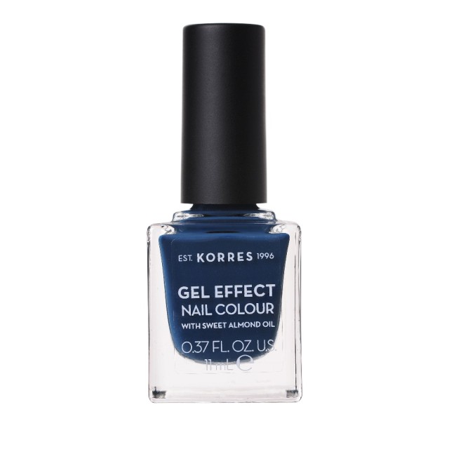 Korres Gel Effect Nail Colour No.84 Indigo Blue Βερνίκι Νυχιών, 11ml