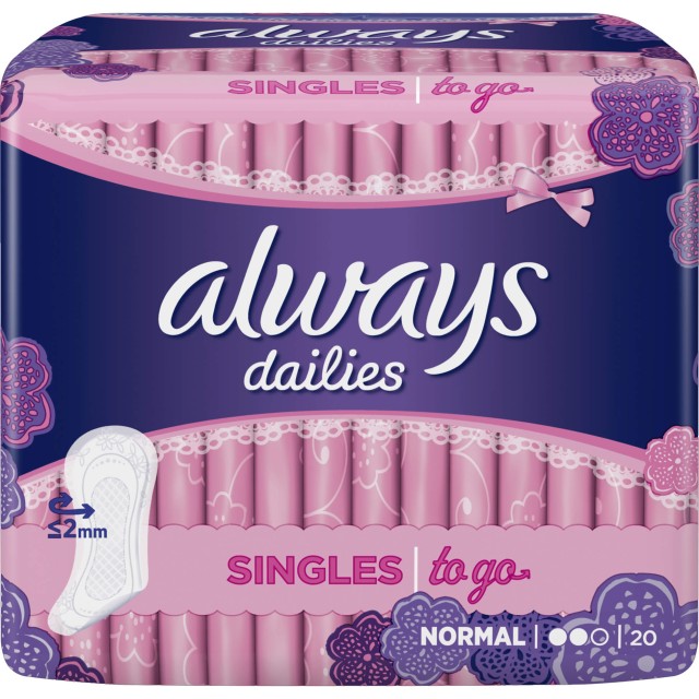 Always Σερβιετάκια Normal Singles to go 20τμχ