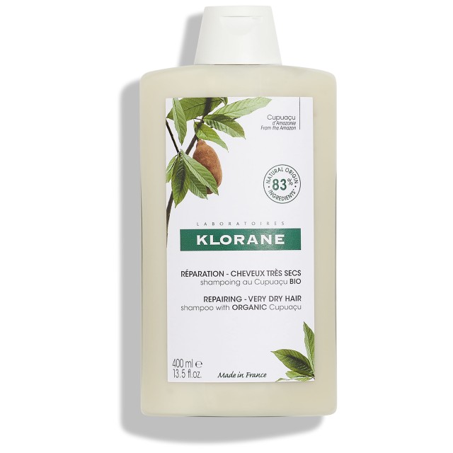 Klorane BIO Shampoo With Cupuacu Σαμπουάν Θρέψης & Επανόρθωσης για Πολύ Ξηρά Μαλλιά Με Βιολογικό Cupuacu 400ml