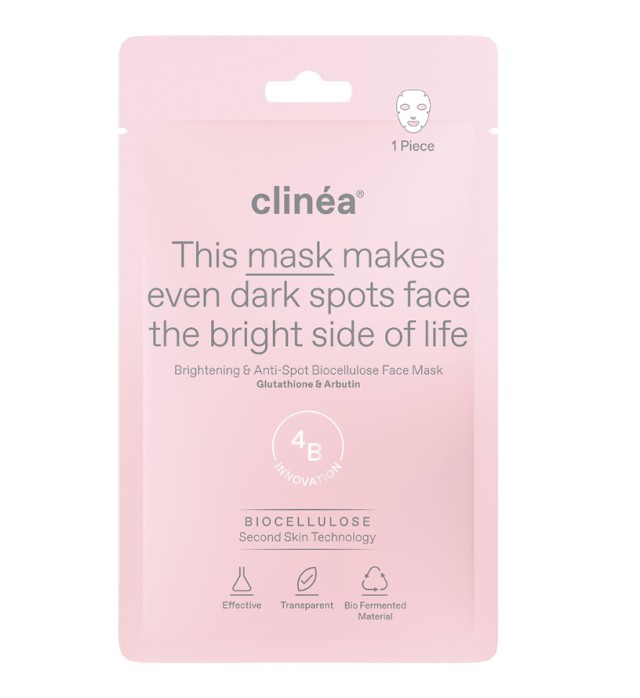 Clinea Brightening & Anti-Spot Biocellulose Face Mask Μάσκα Προσώπου Κατά των Κηλίδων & της Υπερμελάγχρωσης 1τμχ