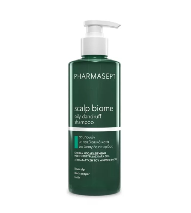 Pharmasept Scalp Biome Oily Dandruff Shampoo Σαμπουάν με Πρεβιοτικά Κατά της Λιπαρής Πιτυρίδας 400ml